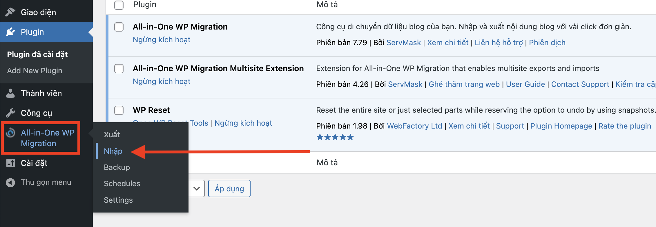 Hướng dẫn cài Demo Theme với file .wpress 3 Anh man hinh 2024 01 07 luc 22.20.50
